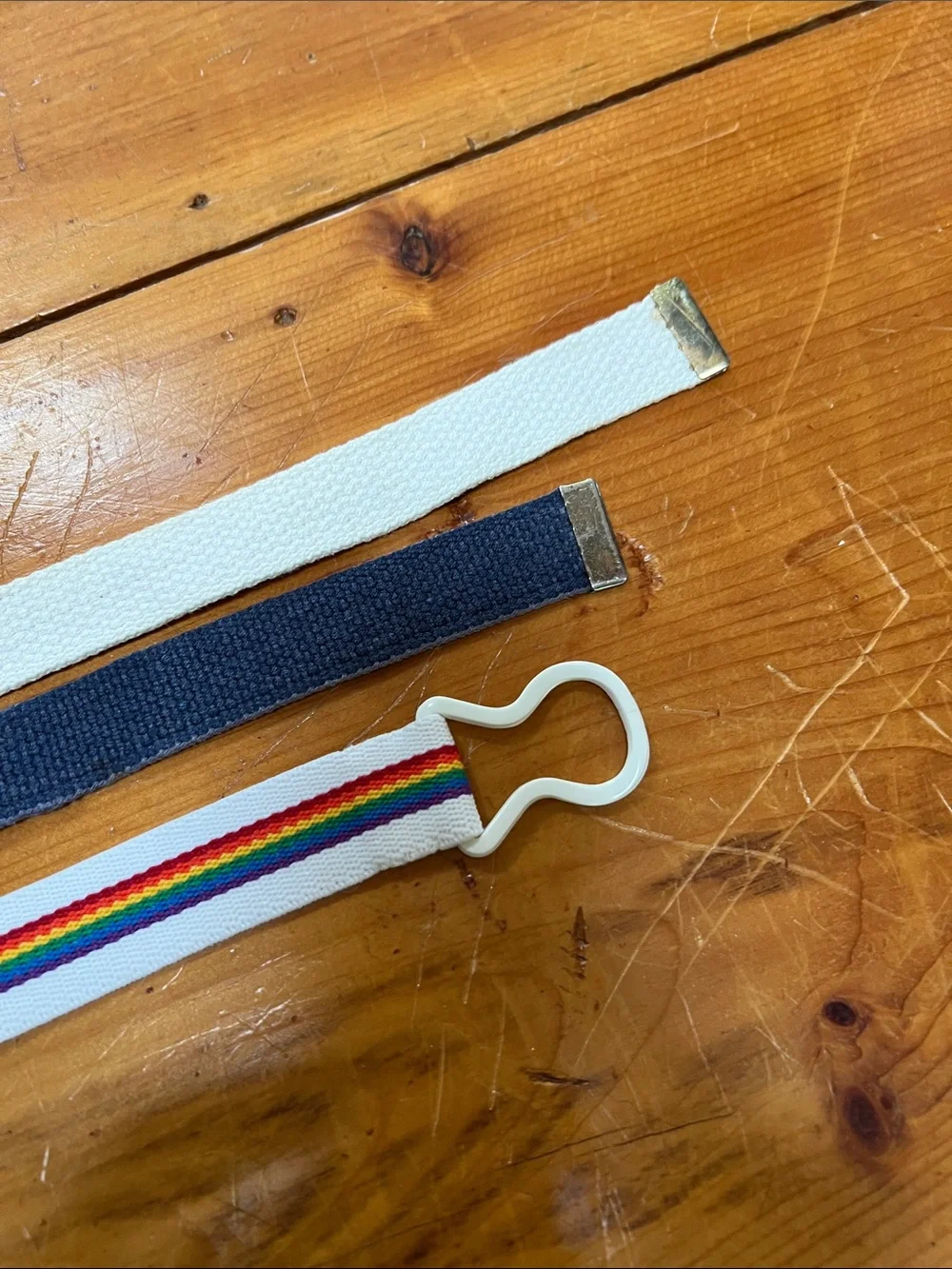 Set of 3 canvas belts EUC size XS
